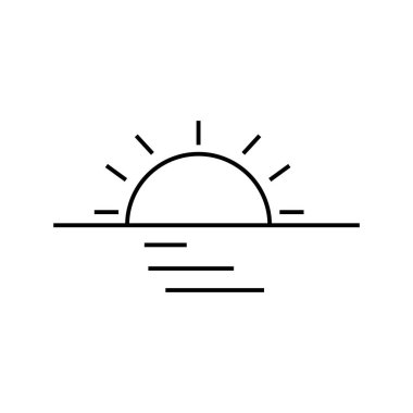 gün batımı simgesi çizimi