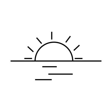 gün batımı simgesi çizimi