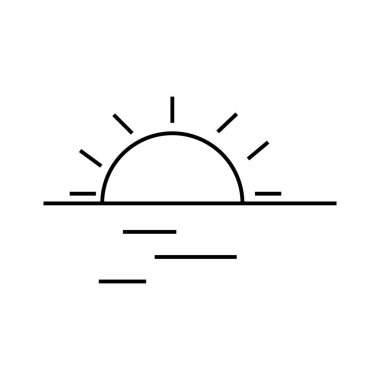 gün batımı simgesi çizimi