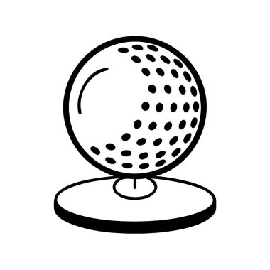 İzole golf topu simgesini