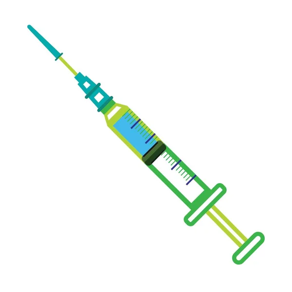 カラフルでフレンドリーな外観注射針Covid 19注射 — ストックベクタ