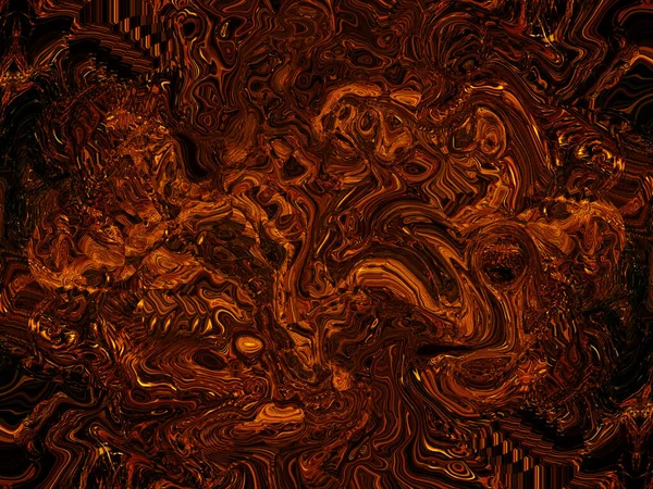 Orange Yellow Groovy Psychedelic Swirls — Stock Photo, Image