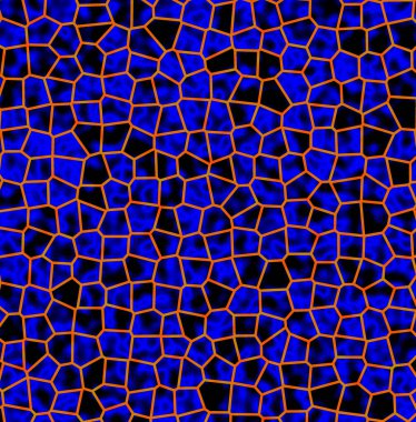 Mozaik boyalı cam mavi ve kırmızı fayans