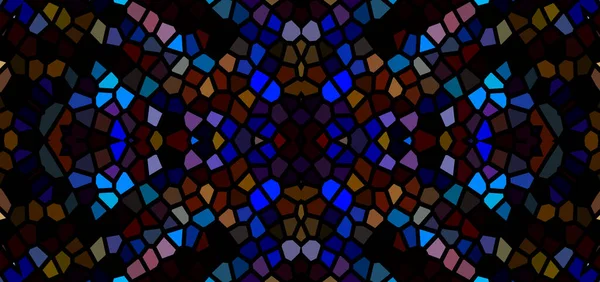 Multi Coloured Mosaic Kaleidoscope Pattern — Stock Photo, Image