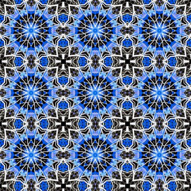 Grafik mavi ve gri ızgara pürüzsüz desen