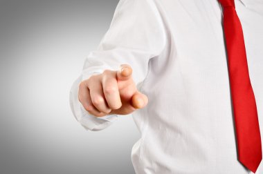 şeffaf ekran dokunaklı el