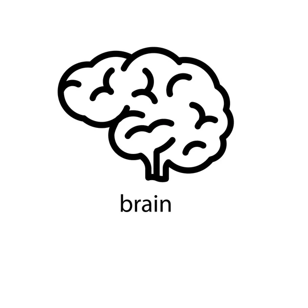 Εικονίδιο ανθρώπινης γραμμής εγκεφάλου — Διανυσματικό Αρχείο