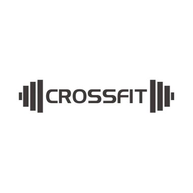 Crosfit logo, fitness logo vektörü