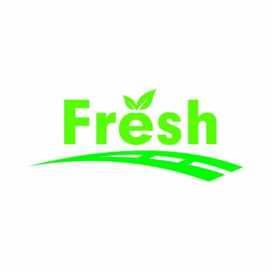 Taze meyve logosu, doğa logosu vektörü