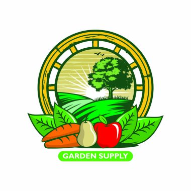 bahçe logosu, çevre logosu vektörü