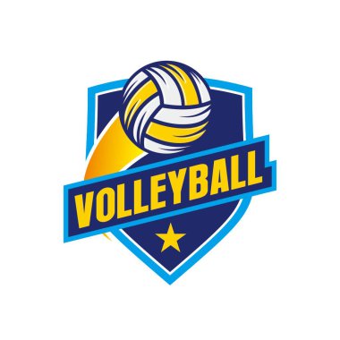 Voleybol logosu, spor logosu vektörü