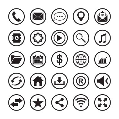 a set of web icon , a set of mobile icon vector