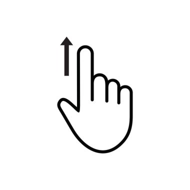 tap to up icon , gesture to up icon