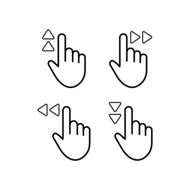 a set of tap icon , a set of gesture icon