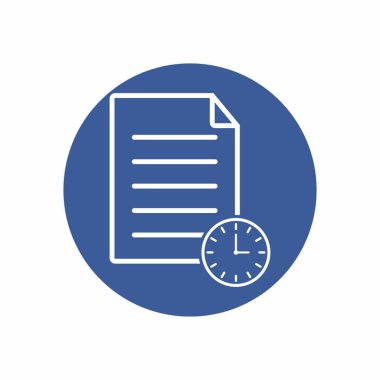 project time icon , document icon