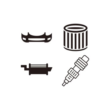 otomotiv simgesi, mekanik simge vektörü