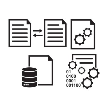 veritabanı simgesi, sunucu simgesi vektörü