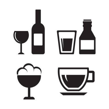 Yemek ve içecek ikonu, restoran ikonu