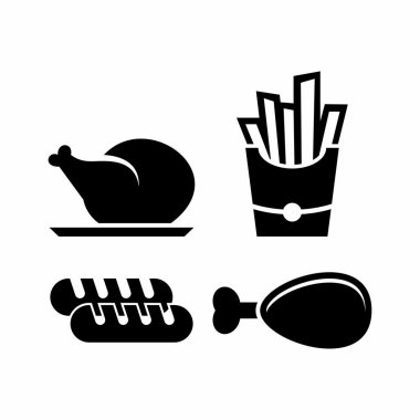 Yemek ve içecek ikonu, restoran ikonu