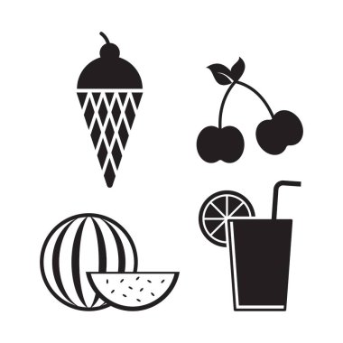 Yemek ve içecek ikonu, restoran ikonu