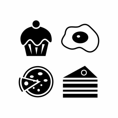 Yemek ve içecek ikonu, restoran ikonu