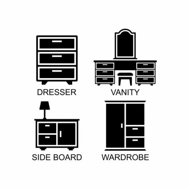 iç set simgesi, mobilya seti simgesi