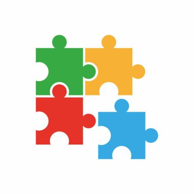 yapboz parçaları logosu, bulmaca logosu