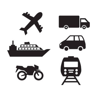 bir ulaşım simgesi, bir otomotiv logosu seti