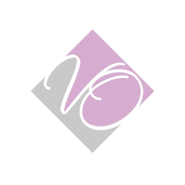 vo ilk logo, soyut vo logosu, alfabe logo vektörü