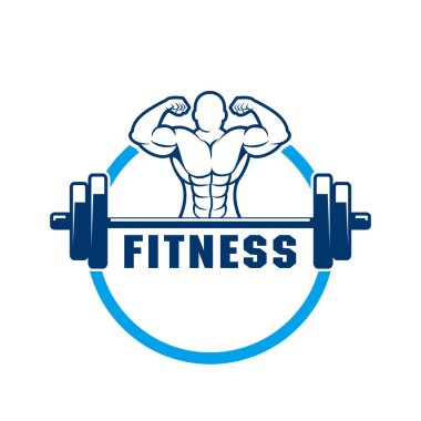 Fitness logosu, spor logosu vektörü, spor logosu vektörü