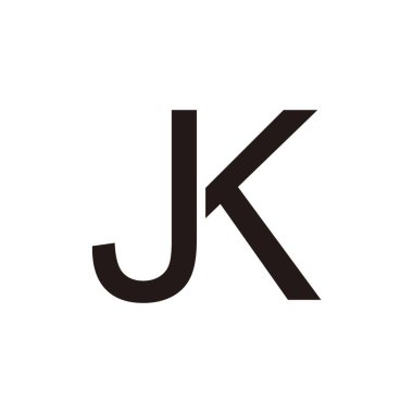jk logosu, ilk logo vektörü, alfabe logo vektörü