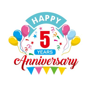 Yıldönümü logosu, kutlama logosu vektörü, karşılama logosu vektörü