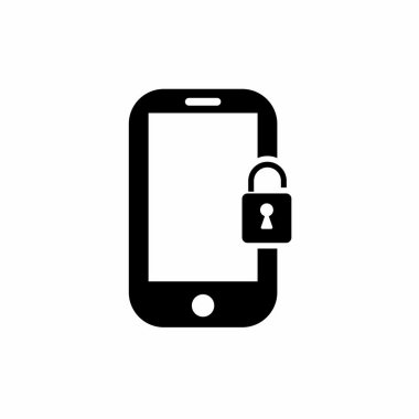 Telefon güvenliği logosu, akıllı güvenlik logosu vektörü, teknoloji logo vektörü