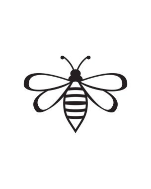 Arı logosu, hayvan logosu vektörü, bal logosu vektörü