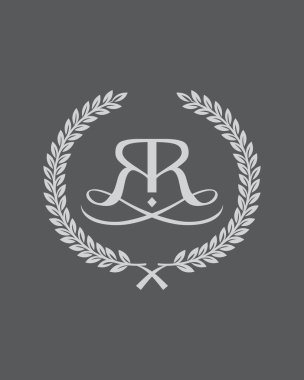 rr logosu, ilk logo vektörü, alfabe logo vektörü