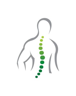 Kiropraktik logo, kemik logosu vektörü