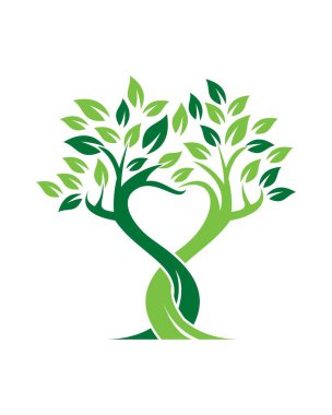 Soyut ağaç logosu, doğa logosu