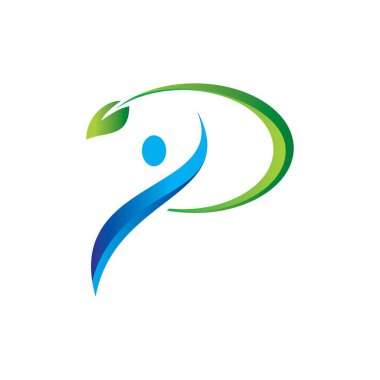 soyut p logosu, p well logosu