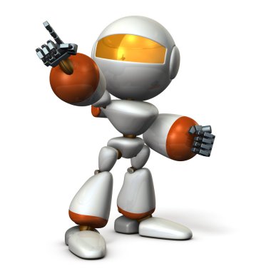 Robot bir hedef işaret ediyor.