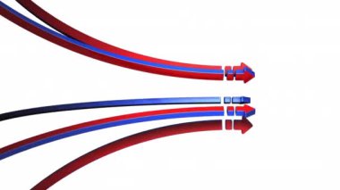 Toplanma, işbirliği ve ilerleme görüntüsü. Alfa kanalında. Döngü videosu.