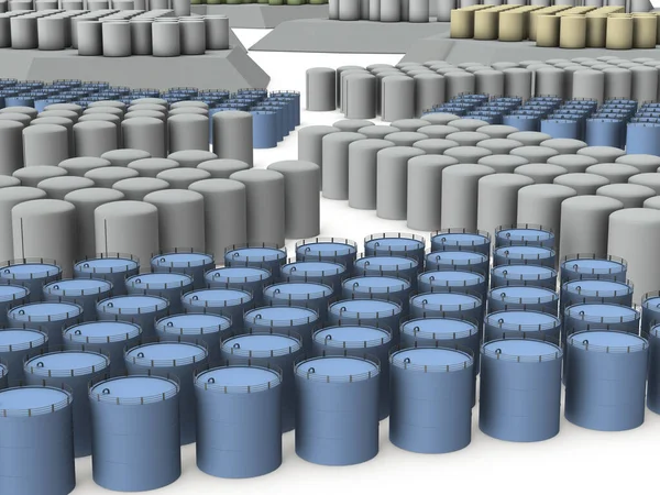 물탱크는 정렬되어 있었다 렌더링 — 스톡 사진
