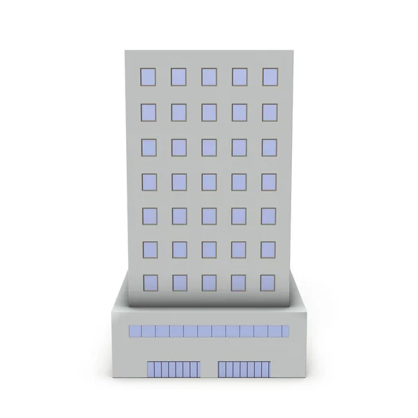 Miniature Model Office Building White Background Rendering — Stock Photo, Image