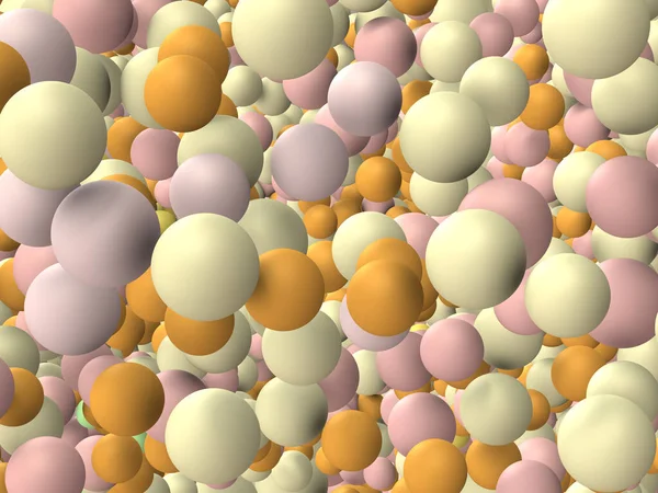Bir sürü yoğun soluk mavi kabarcıklar. 3 boyutlu görüntüleme. Sıcak ve mutlu bir görüntü.. 