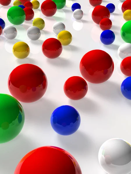 Kleurballen Van Verschillende Maten Het Staat Voor Diversiteit Weergave — Stockfoto