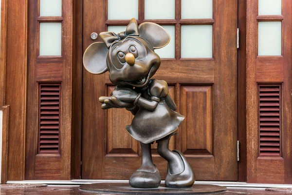 Statue Bronze Minnie Mouse Boutique Disney Shanghai Chine — Photo