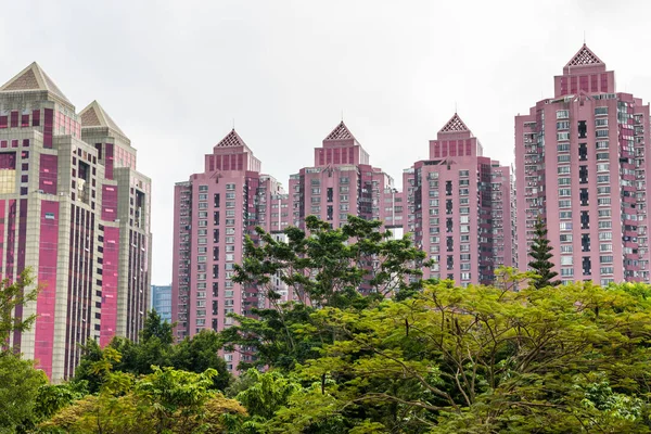 Όμορφη Skylines Στο Shenzhen Της Κίνας Θέα Από Lianhuashan Πάρκο — Φωτογραφία Αρχείου