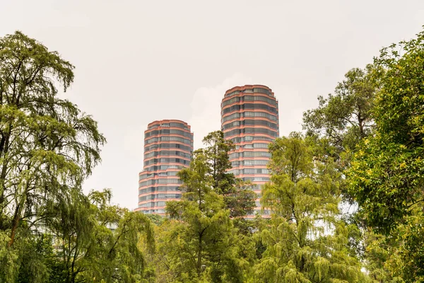 Hoge Dubbele Skylines Het Centrum Van Mexico Stad — Stockfoto