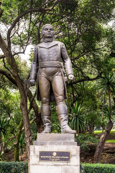 Statue of Jose Maria Morelos y Pavon,  a Mexican Roman Catholic priest and revolutionary rebel leader,  at the Chapultepec Castle.  located on top of Chapultepec Hill in the Chapultepec park