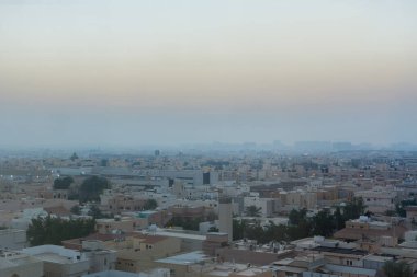 Çatıları olan Riyad 'ın hava manzarası.