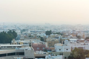 Çatıları olan Riyad 'ın hava manzarası.